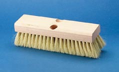 White Tampico Deck Brush