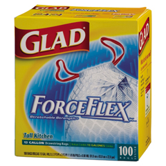 GLAD&reg; ForceFlex 13-Gallon Drawstring Tall Kitchen Bags