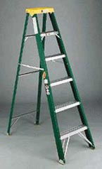 #592 Six-Foot Fiberglass Commercial Stepladder