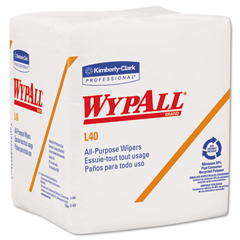 WYPALL* L40 Quarterfold Wipers, White