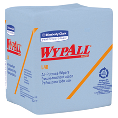 WYPALL* L40 Quarterfold Wipers, Blue