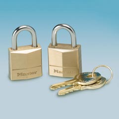 Twin Brass Three-Pin Tumbler Padlocks