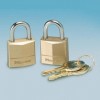 Twin Brass Three-Pin Tumbler Padlocks