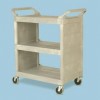 Three-Shelf Utility Cart with Enclosed End Panels