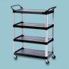 4-Shelf Utility Cart, Open All Sides
