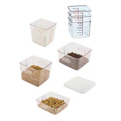 8-3/4 x 8-5/16 Square Space-Saving Containers and Lids