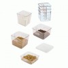 8-3/4 x 8-5/16 Square Space-Saving Containers and Lids