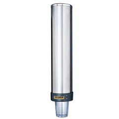 Large Water Pull-Type Cup Dispenser with Removable Cap, Stainless Steel
