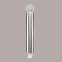 Stainless Steel Small Pull-Type Water Cup Dispenser with Hinged Flip-Cap