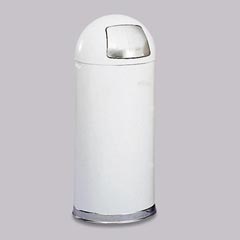 White Fire-Safe Dome Top Receptacle