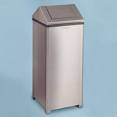 WasteMaster Nonmagnetic Stainless Steel Fire-Safe Receptacle