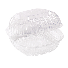 Showtime&reg; Plastic Hinged Lid Carryout Containers