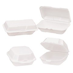 Foam Hinged Lid Snack Containers
