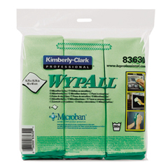WYPALL* Microfiber Cloths with Microban&reg; Protection, Green