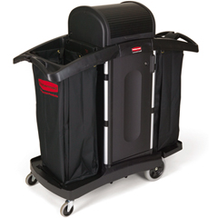 Full Size High-Security Housekeeping Cart with Locking Hood