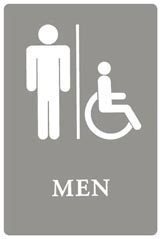 Men HC (Accessible Symbol) ADA Sign