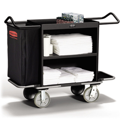 High-Capacity Metal Housekeeping Cart
