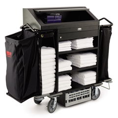 Deluxe High-Security Metal Housekeeping Cart