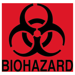 Optional Biohazard Identification Decals for Waste Containers