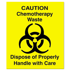 Optional Chemotherapy Waste Identification Decals for Waste Containers