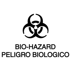 Optional Biohazard Identification Decals for Waste Containers, Bi-Lingual