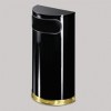 Black/Brass Fire-Safe Half-Round Container