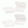 Foam Hinged Lid Carryout White Containers