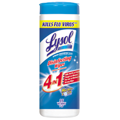 LYSOL&reg; Brand Disinfecting 4 in 1 Wipes with Micro-Lock Fibers, Spring Waterfall Scent, 40 Count